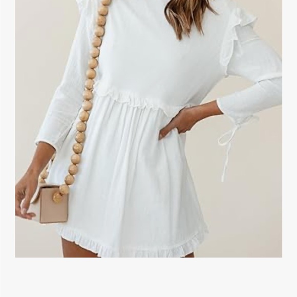 White Ruffle Dress - Picture 3 of 3